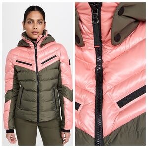 Bogner Fire + Ice Farina Strawberry Ice Colorblock Puffer Ski Snow Jacket Coat